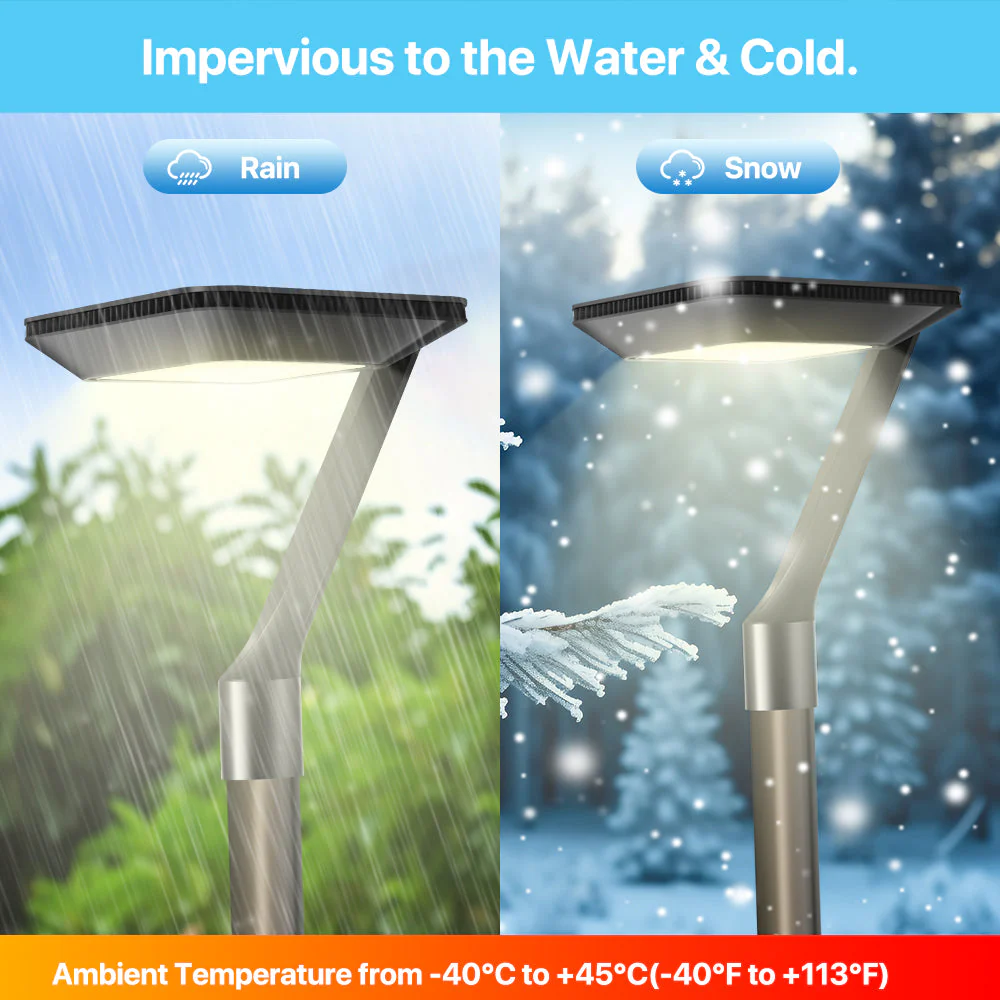Black Gooseneck Post Top Lights (2 Pack) - TP260/TP325 Series 2700lumens, 5000K, AC120-277V - Image 4