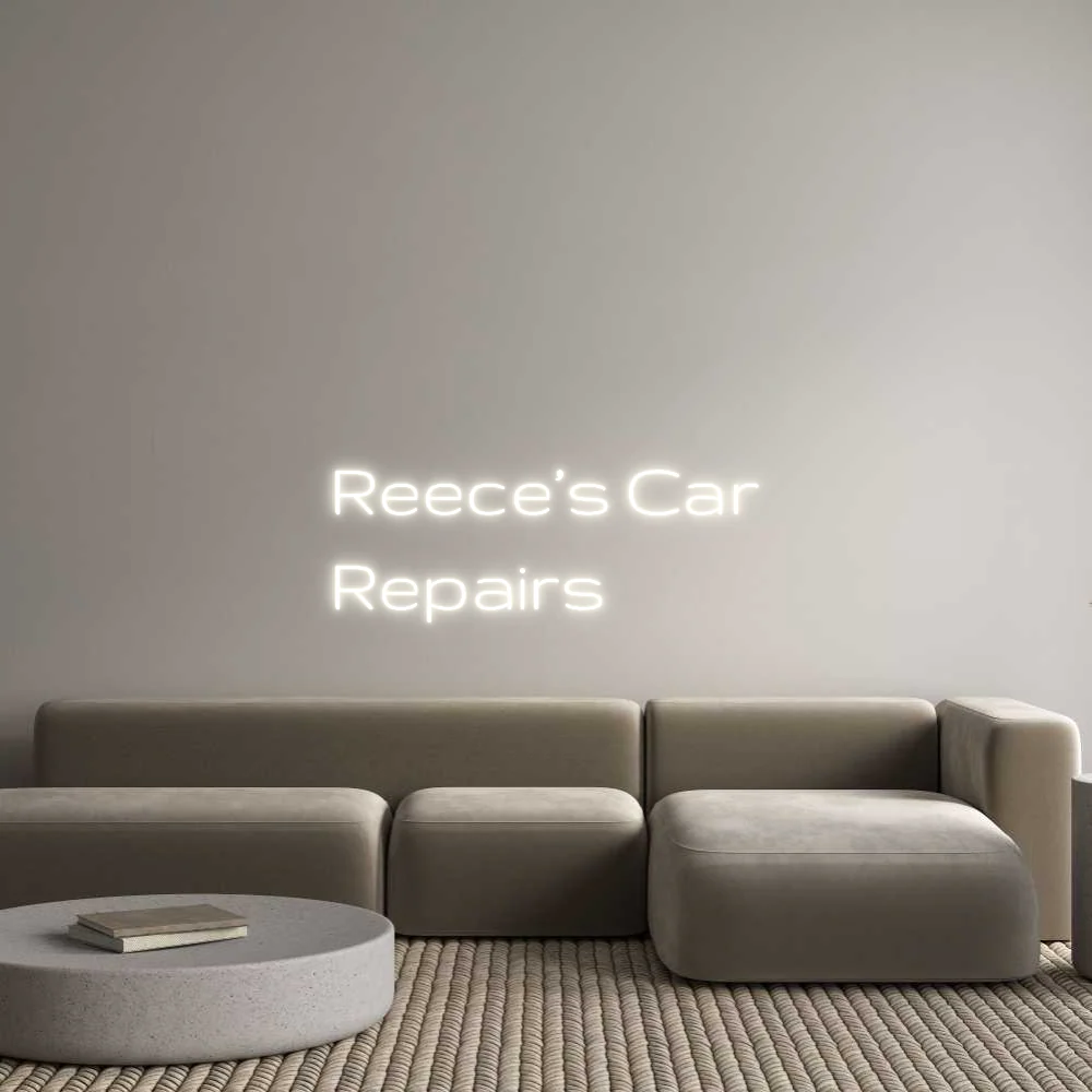 Custom Neon Light Reece’s Car Rep...