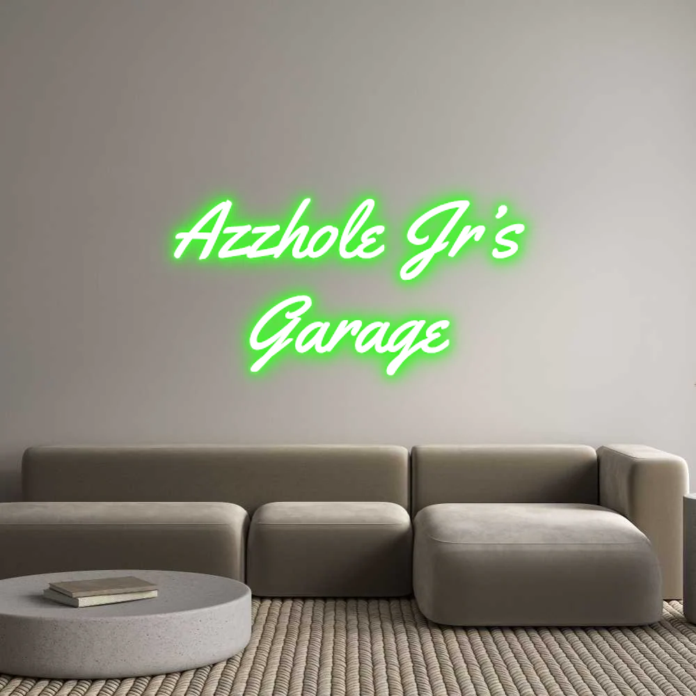 Custom Neon Light Azzhole Jr’s Ga...