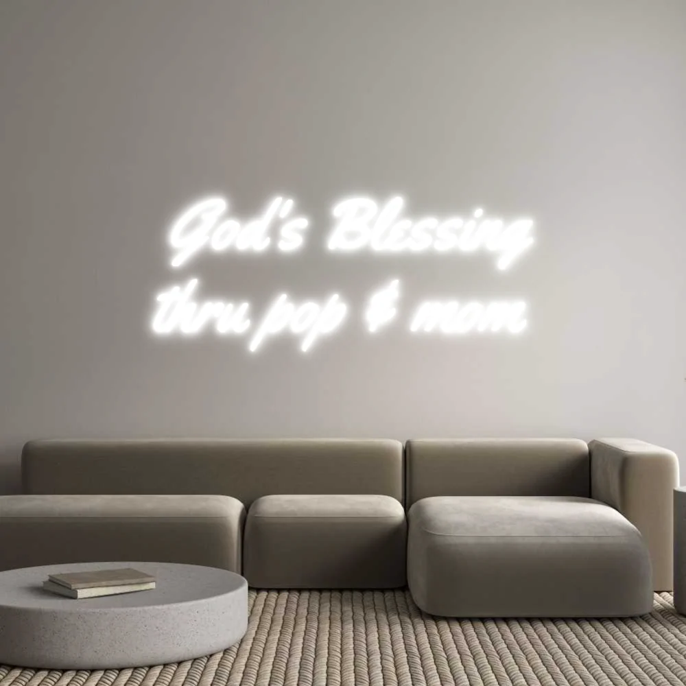 Custom Neon Light God's Blessi...