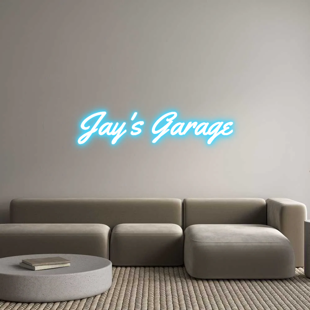 Custom Neon Light Jay's Garage