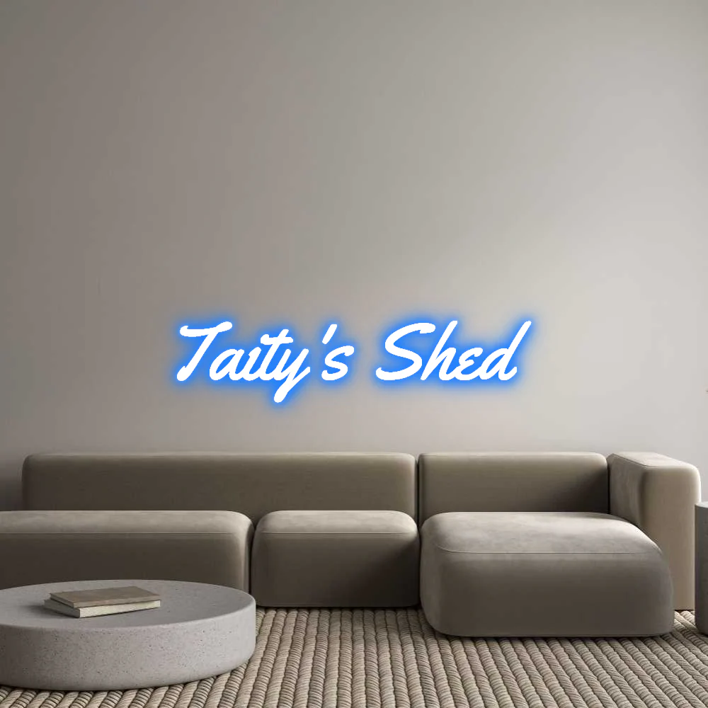 Custom Neon Light Taity's Shed