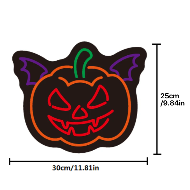 Devil Pumpkin LED Neon Sign Light - Image 3