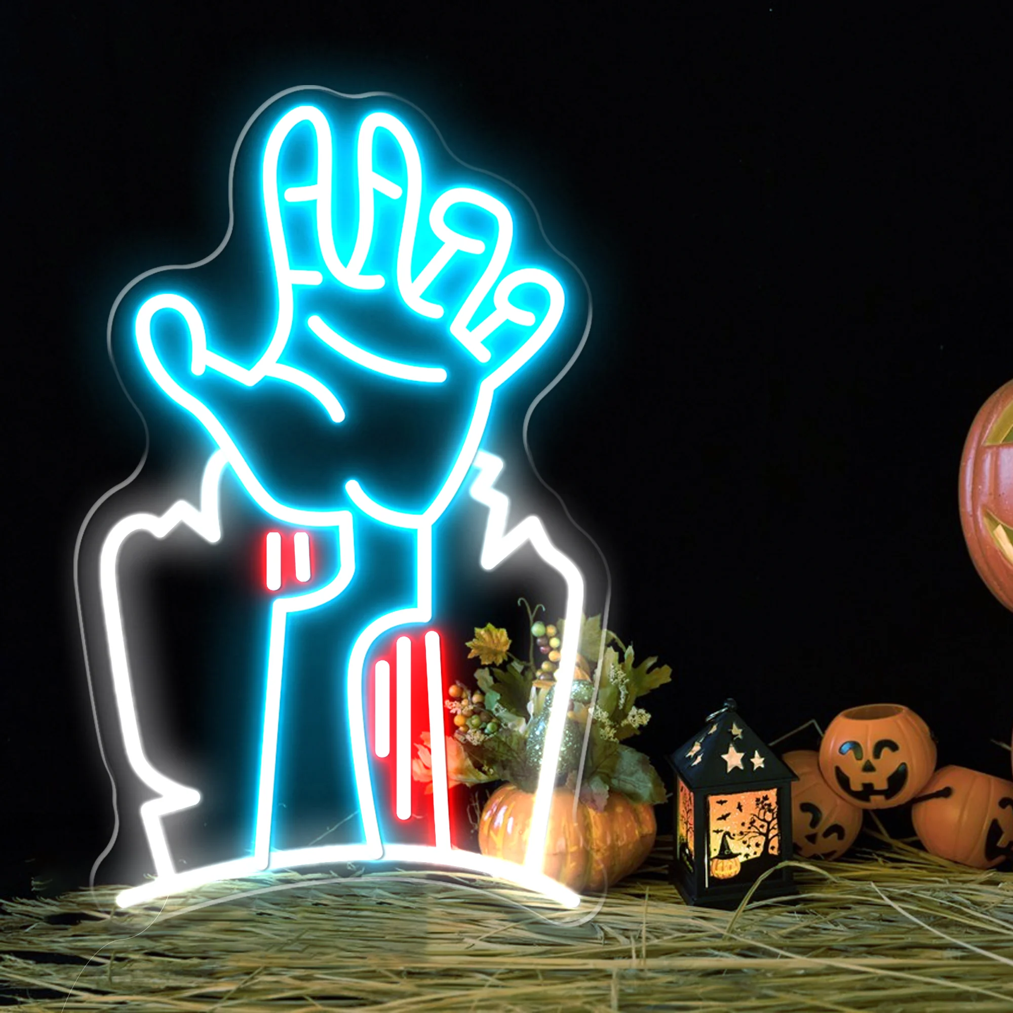 Devil's Hand LED Neon Sign Light - Image 2
