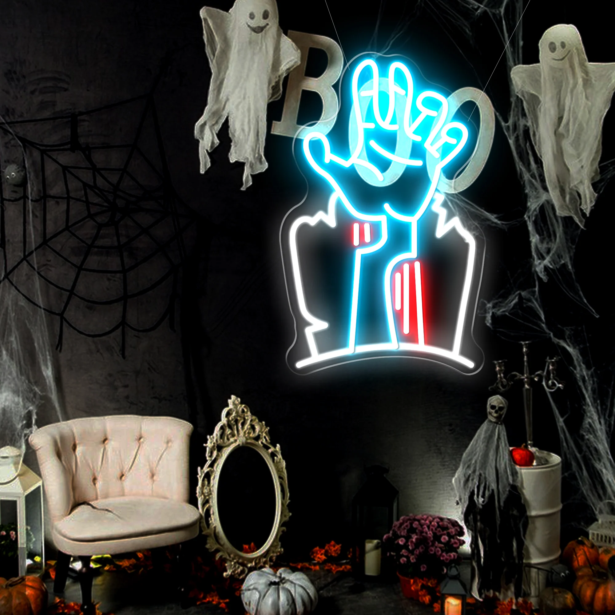 Devil's Hand LED Neon Sign Light - Image 7