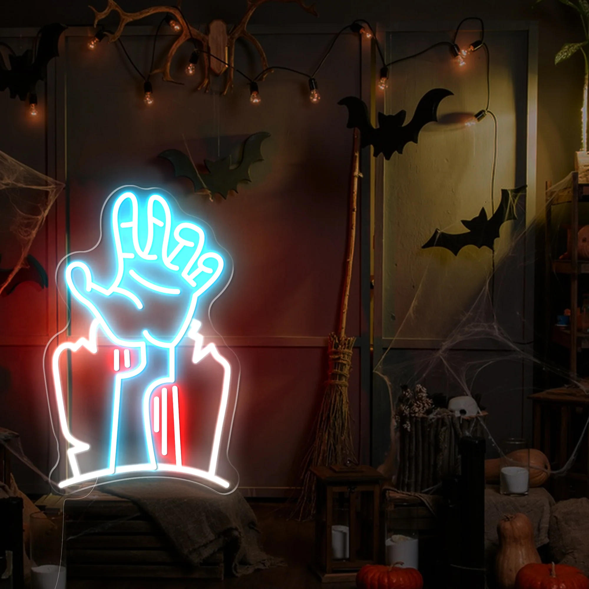 Devil's Hand LED Neon Sign Light - Image 8