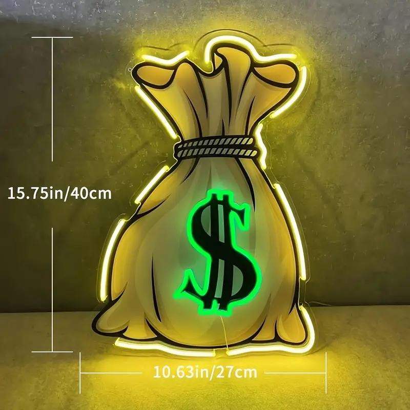 Dollar Money Bag Neon Sign Light - Image 6