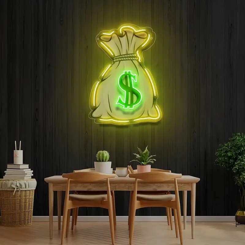 Dollar Money Bag Neon Sign Light - Image 7