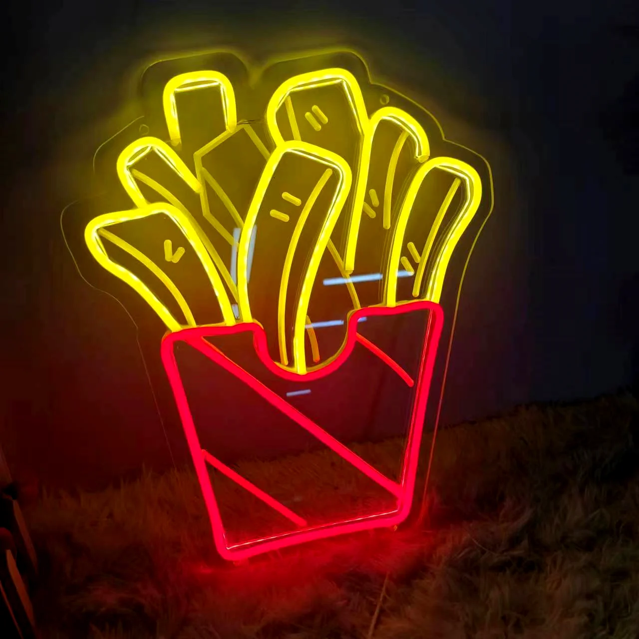 French Fries LED Neon Sign Light - Image 2