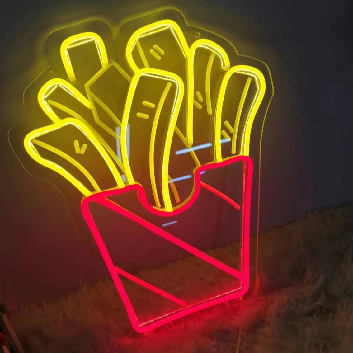 French Fries LED Neon Sign Light - Image 3