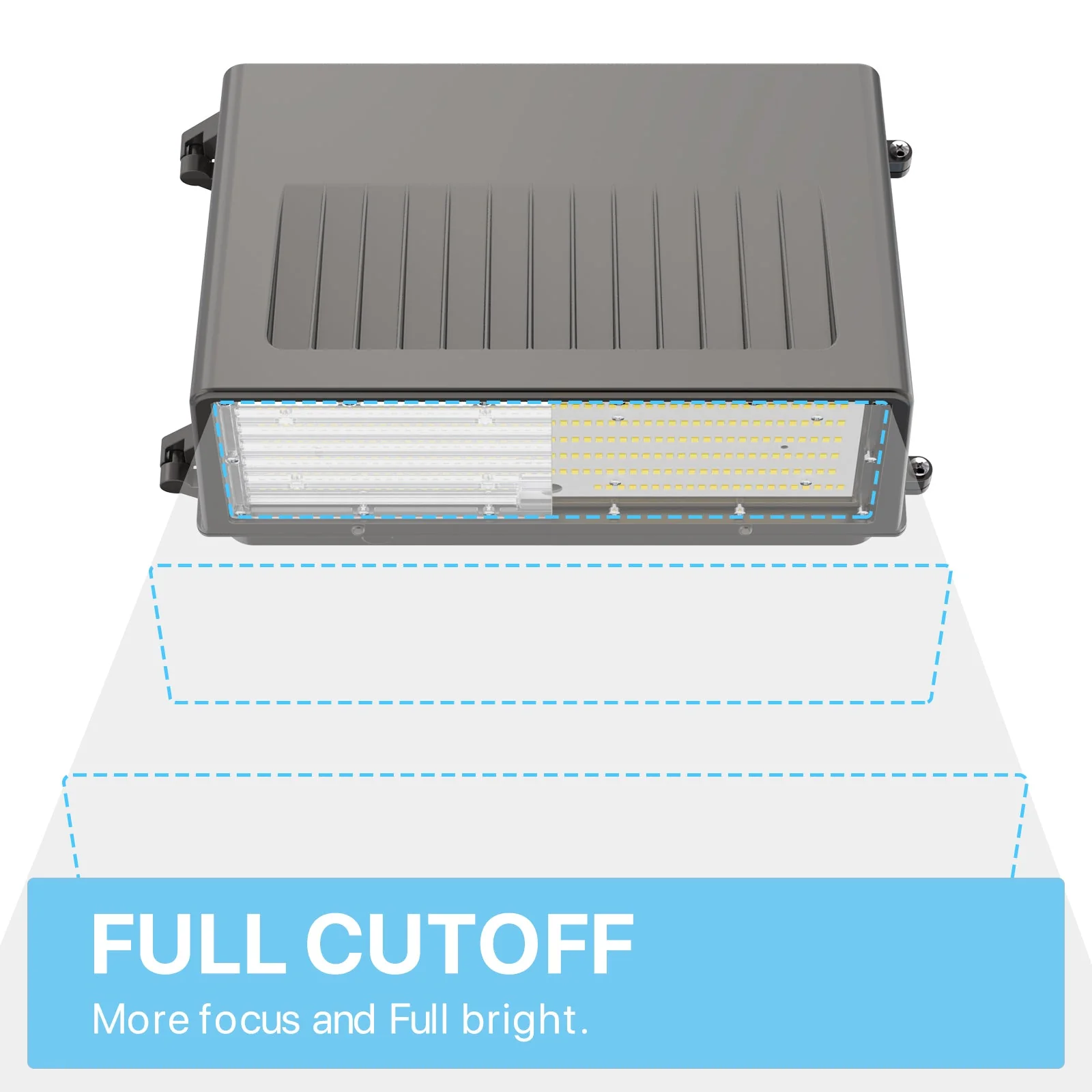 Full Cutoff Wall Pack Lights - WPD Series with Photocell,9450lumens, Selectable Wattage & CCT, AC 120-277V - Image 4