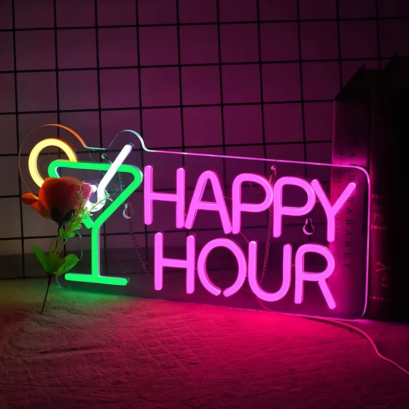 Happy Hours LED Neon Sign Light