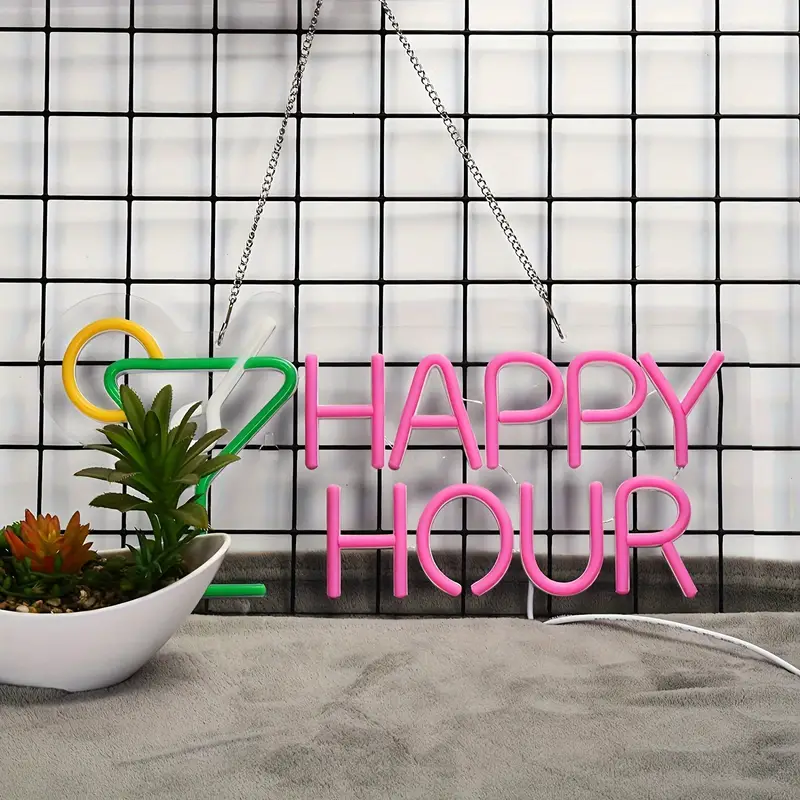 Happy Hours LED Neon Sign Light - Image 3