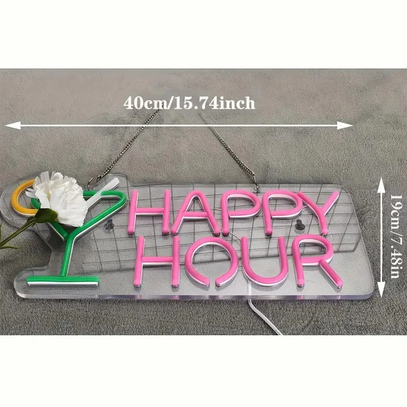 Happy Hours LED Neon Sign Light - Image 4