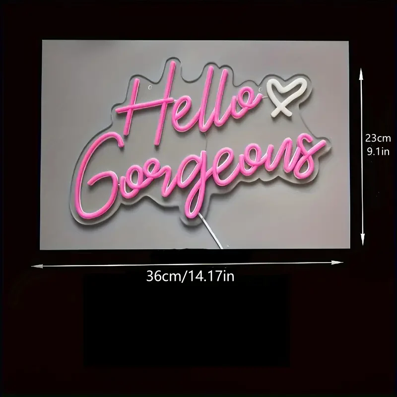 Hello Gorgeous Neon Sign Light - Image 6