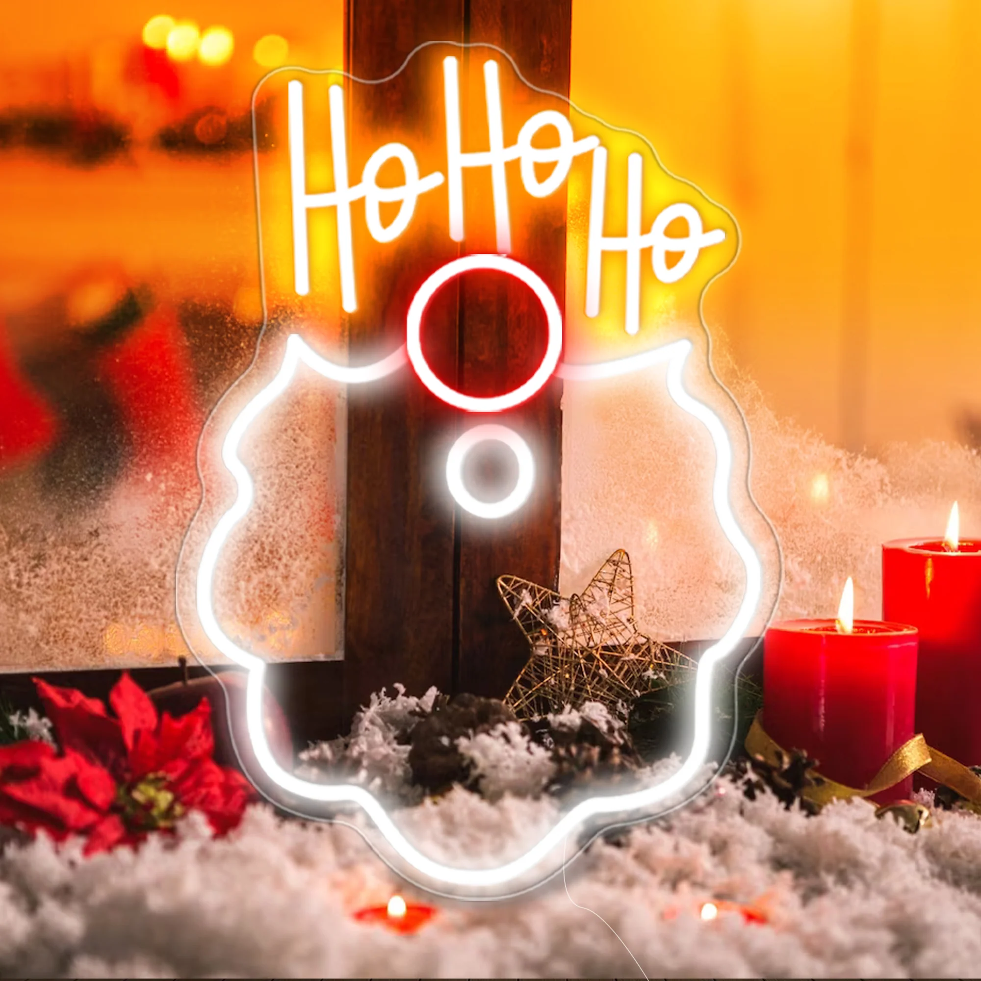 HO HO HO Christmas LED Neon Sign - Image 7
