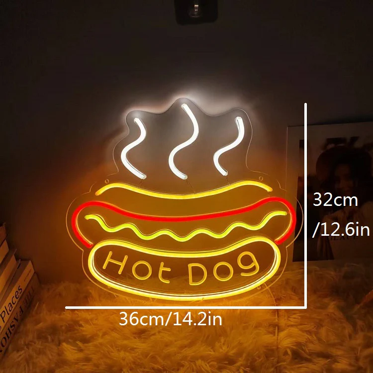 Hot Dog LED Neon Sign Light - Image 3