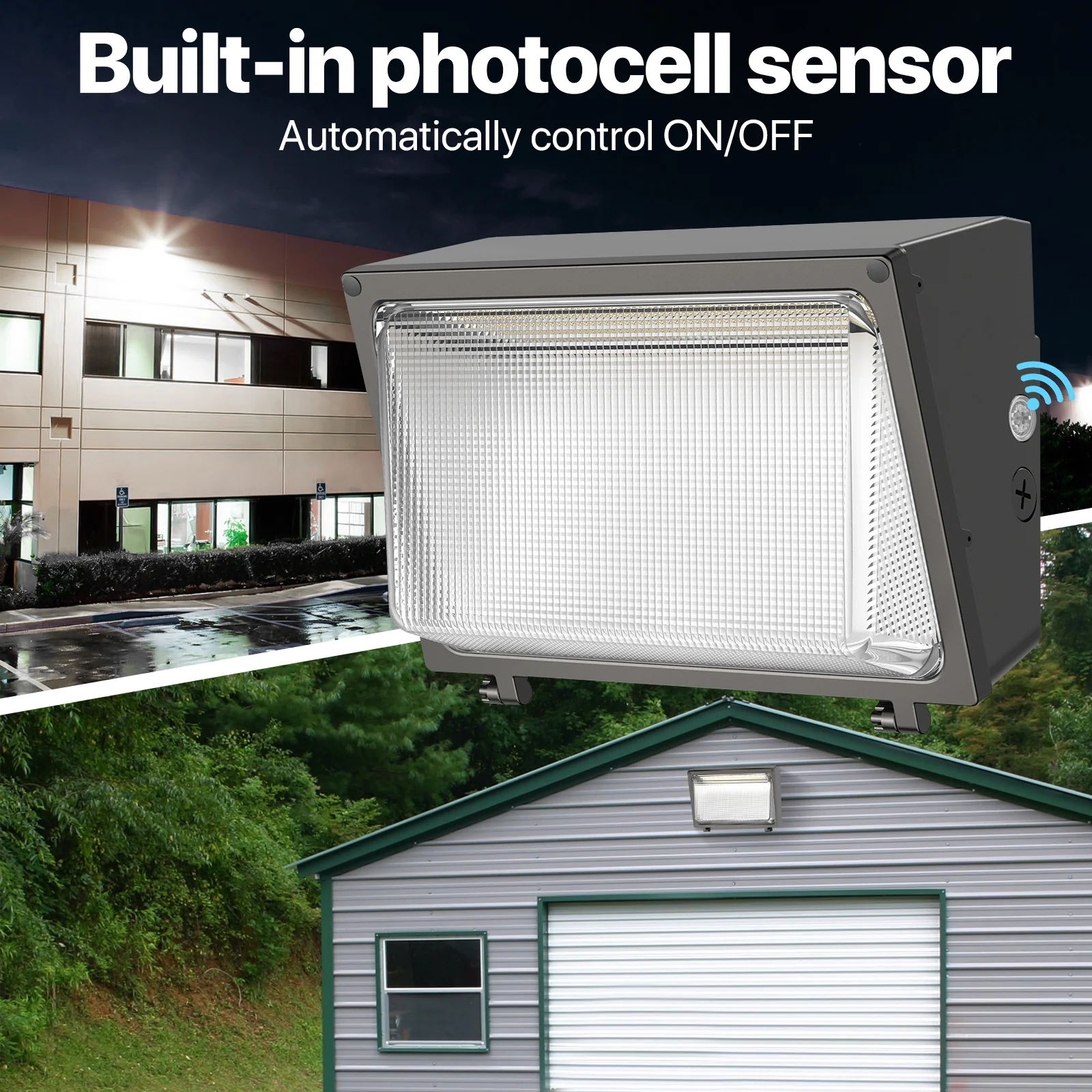 Hyperlite LED Wall Pack Light - HPSA02 Series, 18000lm, 5000K, AC 120-277V, Glass Lens Dusk to Dawn - Image 5