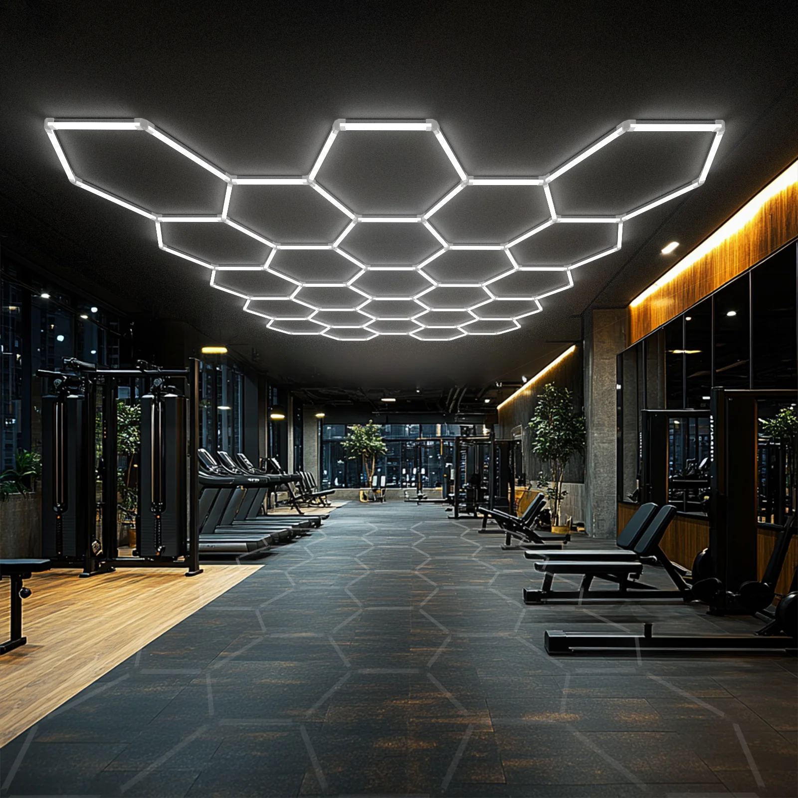 Hyperlite Hexagon Garage Lights Gen 2 - 25 Grid (13.8 x 11.7 ft) - Image 5