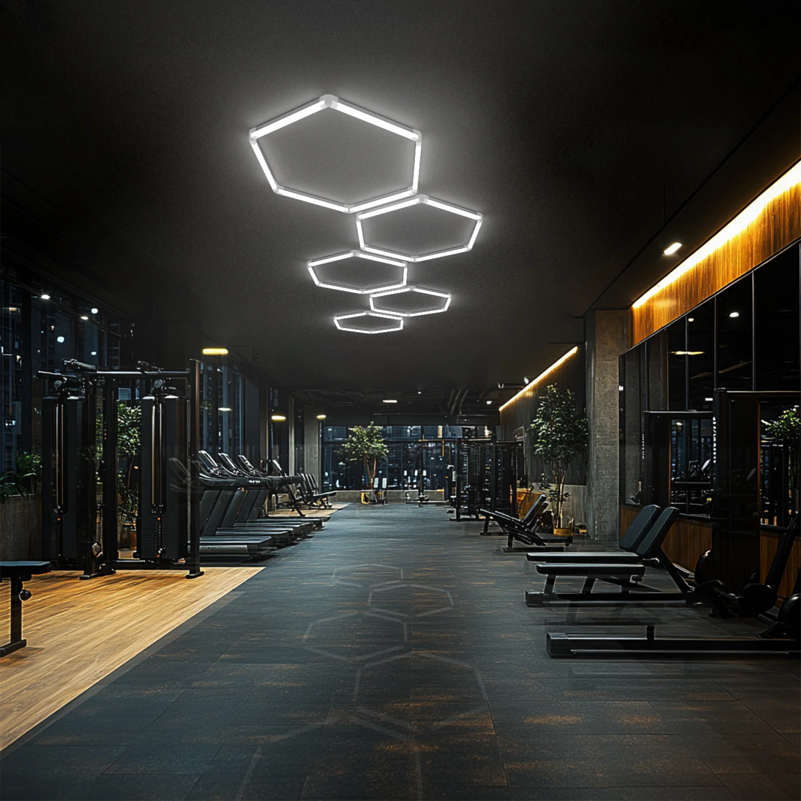 Hyperlite Hexagon Garage Lights Gen 2 - 5 Grid (12.4 x 4 ft) - Image 4