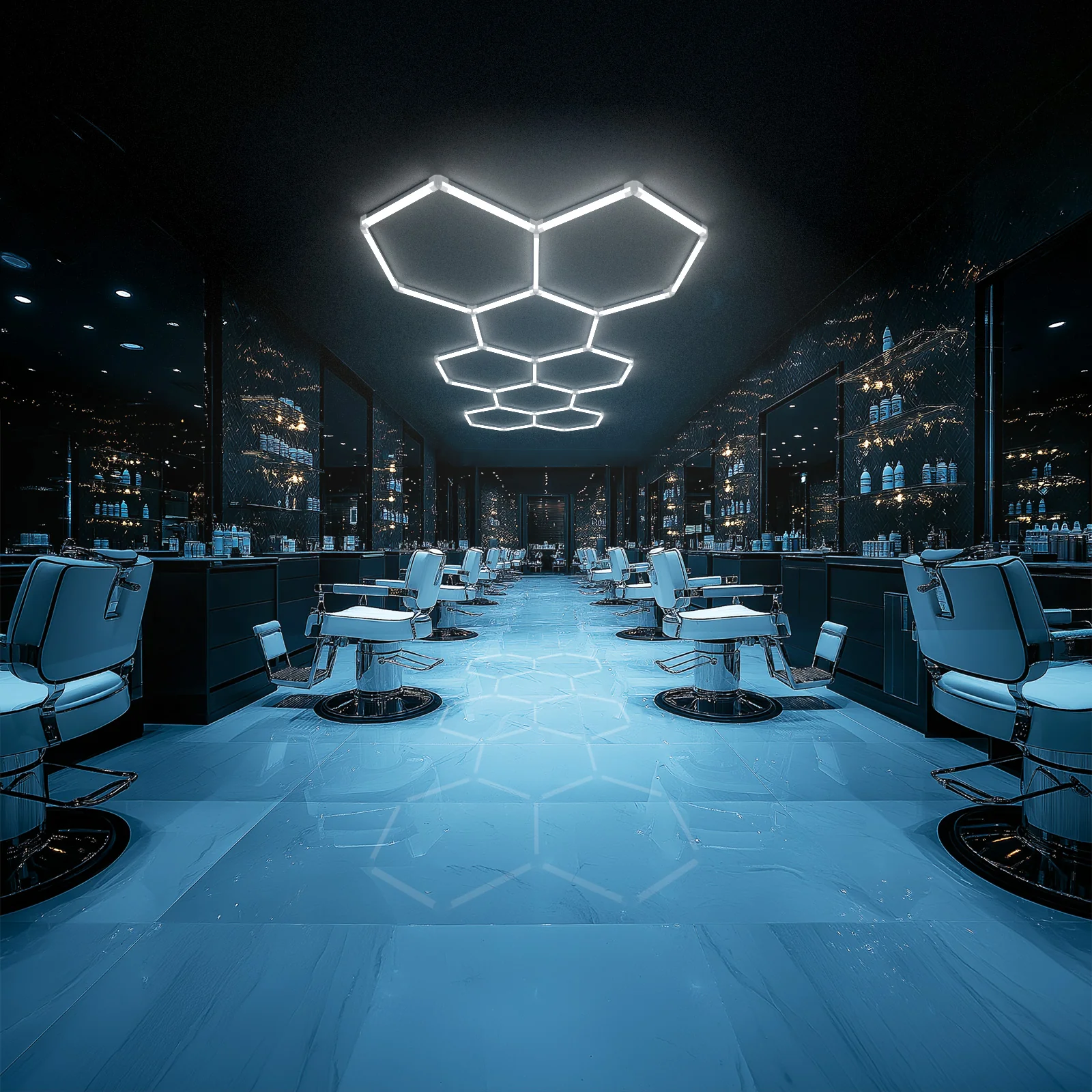 Hyperlite Hexagon Garage Lights Gen 2 - 8 Grid (11.6 x 5.1 ft) Long - Image 5