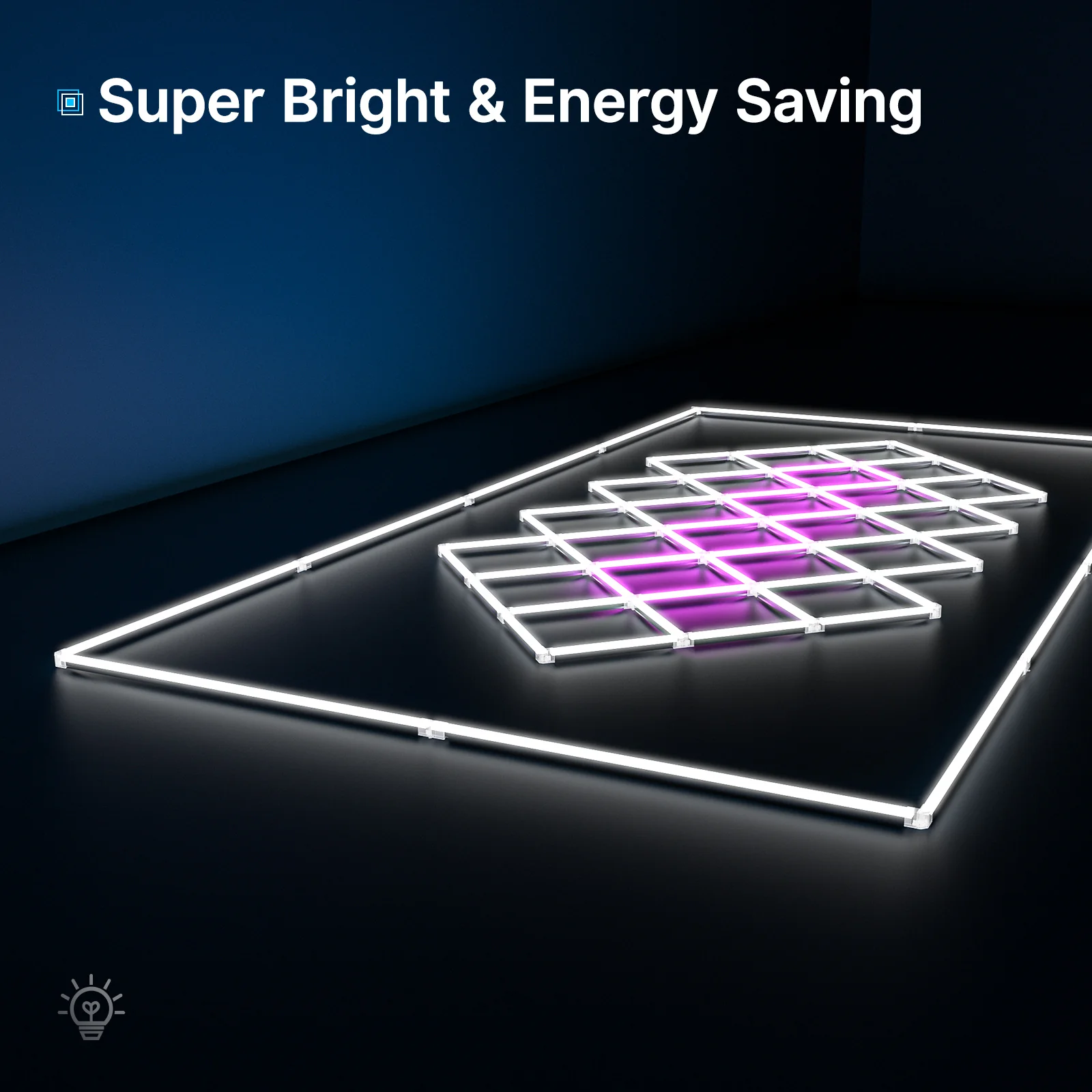 Hyperlite Hexagon LED Lights Gen 2 - Magenta (8 x 15.9 ft) With Border - Image 3