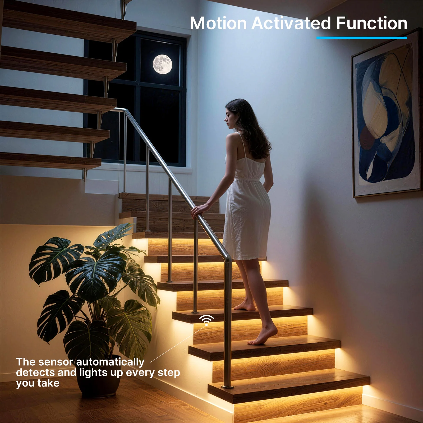 Hyperlite Intelligent Motion Sensor Stair Light Kit, 3000K, AC 100-240V - Image 3