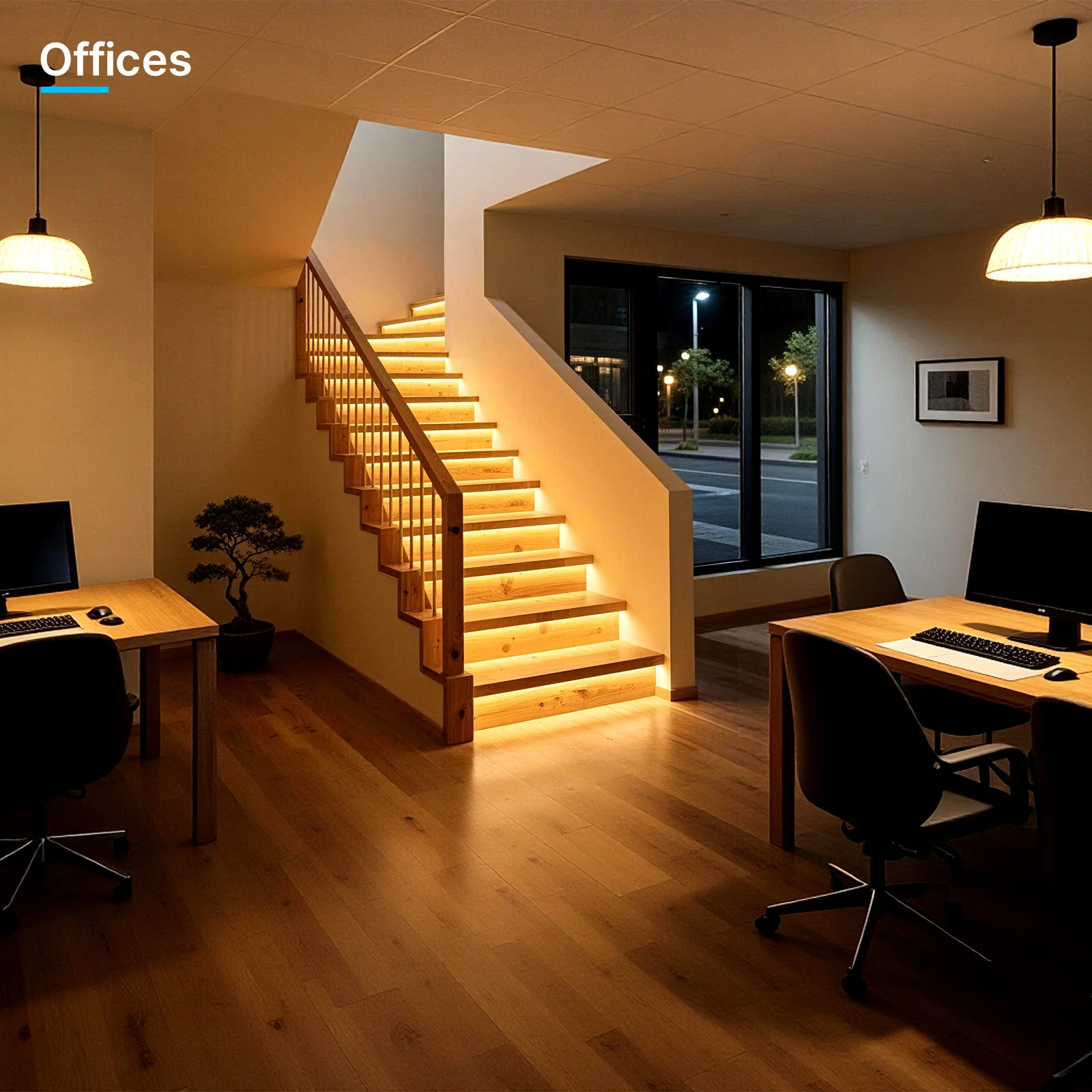Hyperlite Intelligent Motion Sensor Stair Light Kit, 3000K, AC 100-240V - Image 7