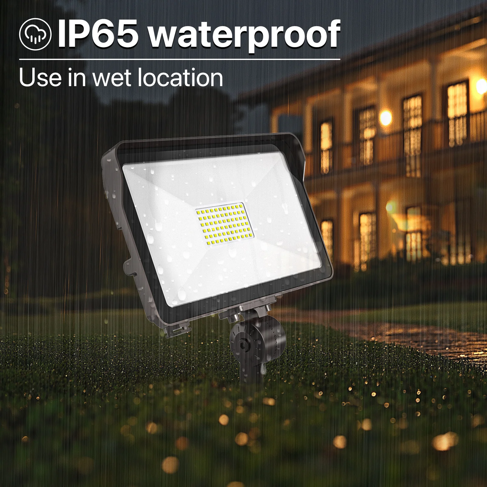 Hyperlite Led Flood Light - Mars Series (Knucle Mount) 2 Pack, 3300lumens, 5000K, AC 120V With Junction Box - Image 5
