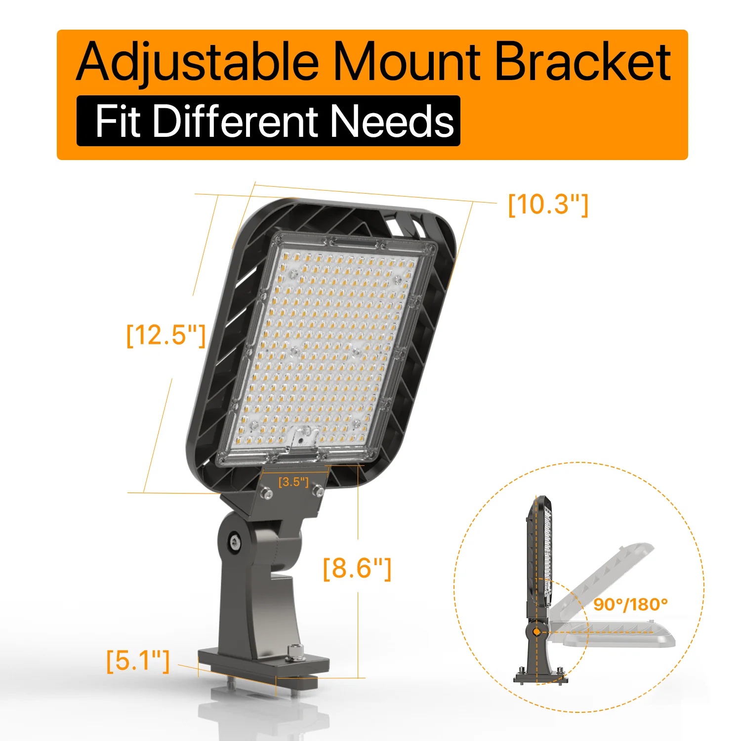 LED Parking Lot Light - Cobra Series, 22500lumens, 5000K, 100-277V, Dusk to Dawn - Image 7