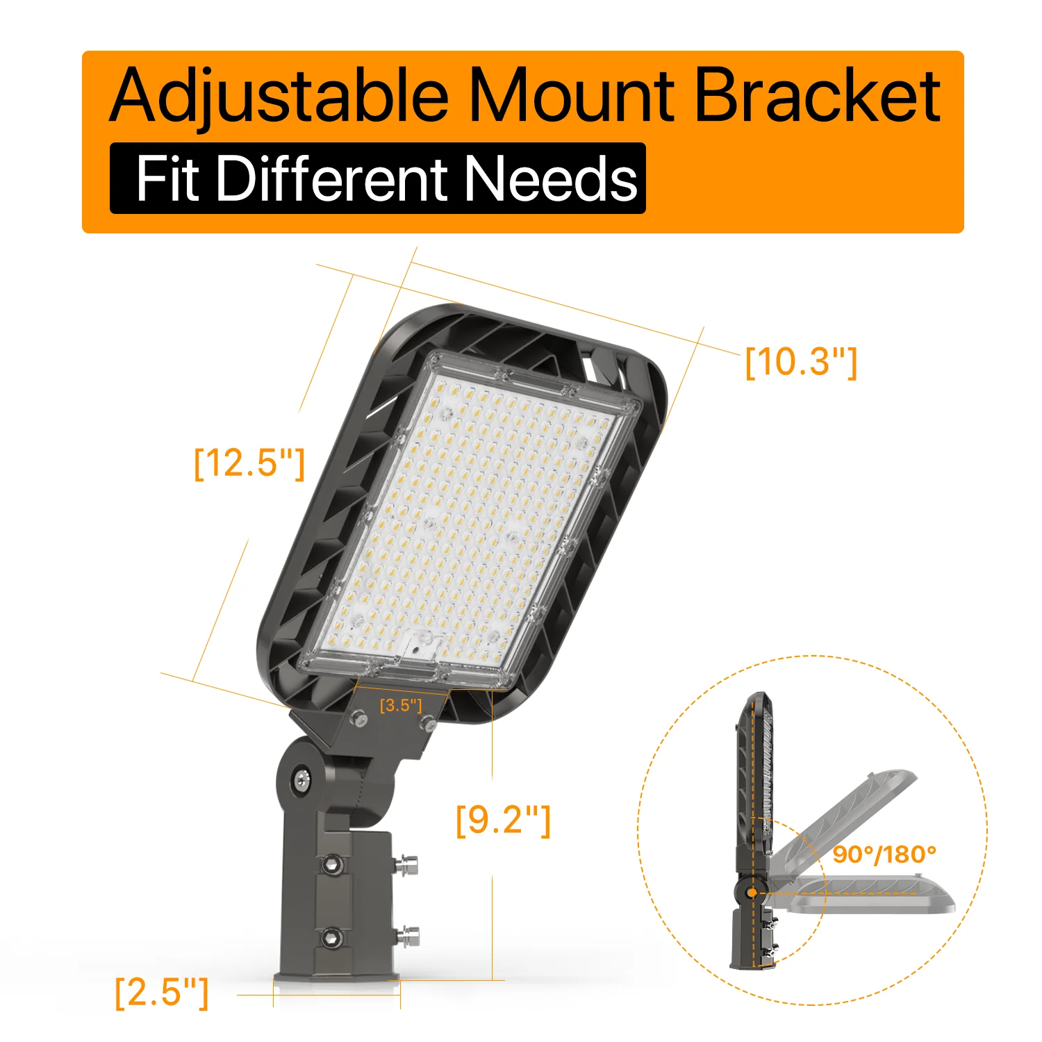 LED Parking Lot Light - Cobra Series, 22500lumens, 5000K, 100-277V, Dusk to Dawn - Image 8