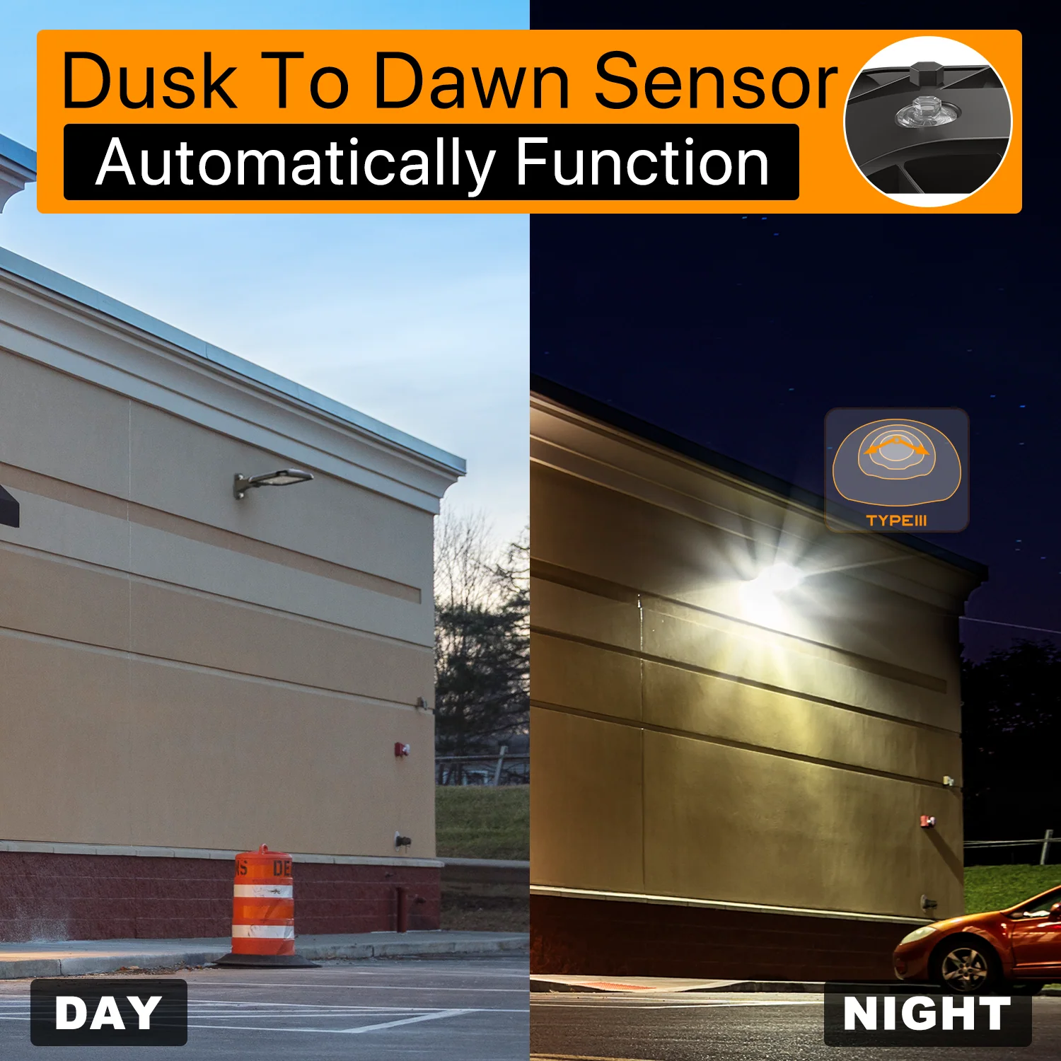 LED Parking Lot Light - Cobra Series, 30000lumens, 5000K, 100-277V, Dusk to Dawn - Image 4