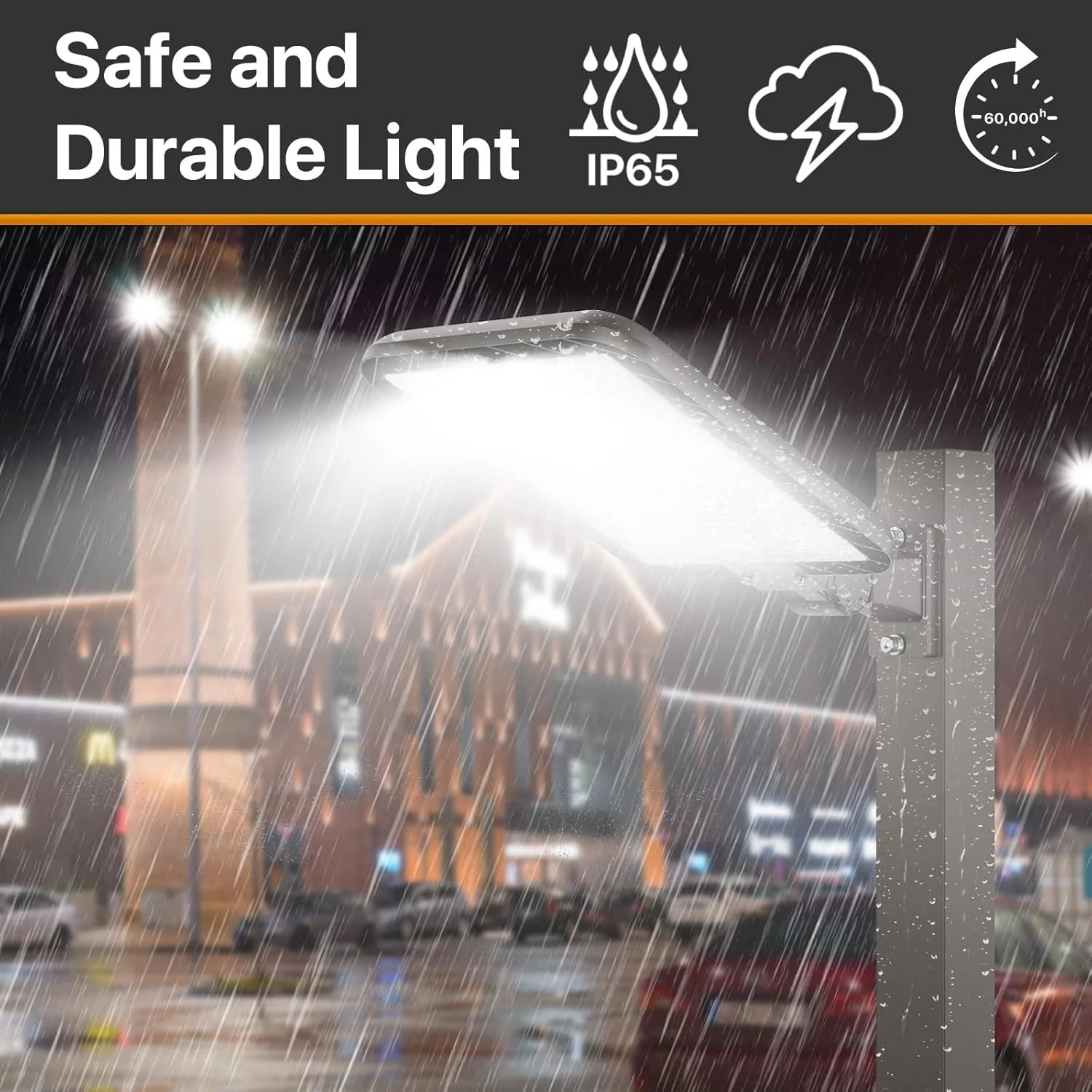 LED Parking Lot Light - Cobra Series, 60000lumens, 5000K, 100-277V, Dusk to Dawn - Image 5