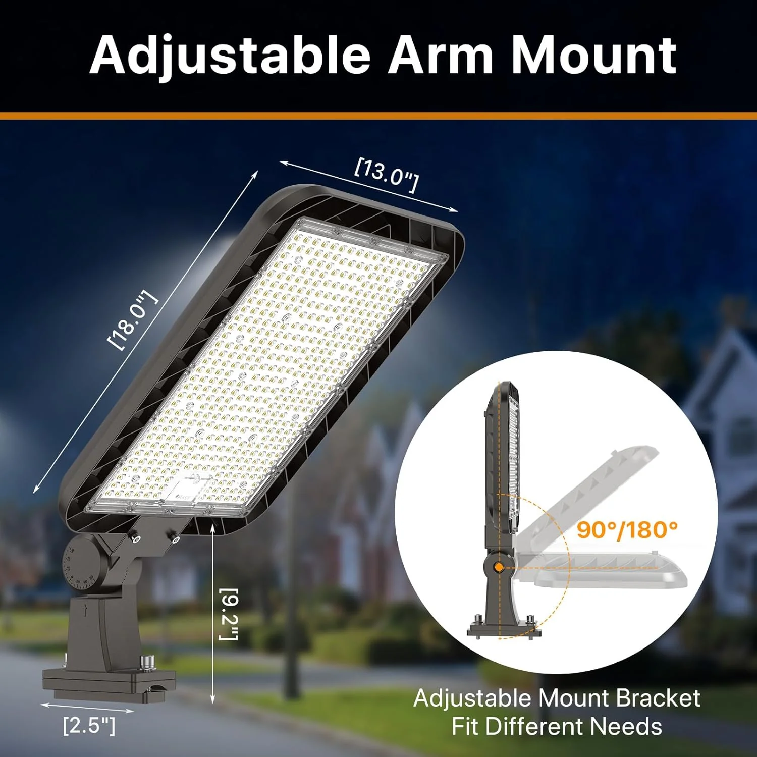 LED Parking Lot Light - Cobra Series, 60000lumens, 5000K, 100-277V, Dusk to Dawn - Image 7