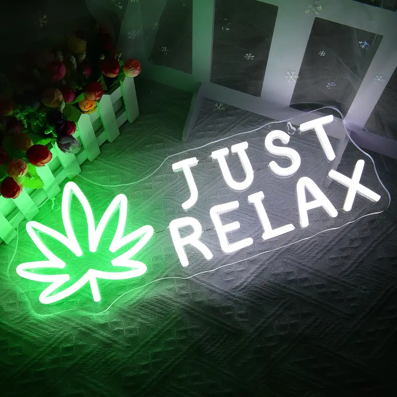 Just Relax with Leaf Neon Sign Light - Image 7