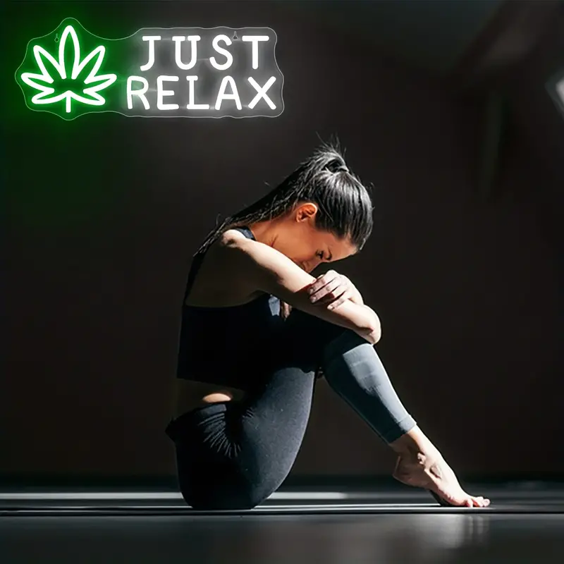 Just Relax with Leaf Neon Sign Light - Image 8