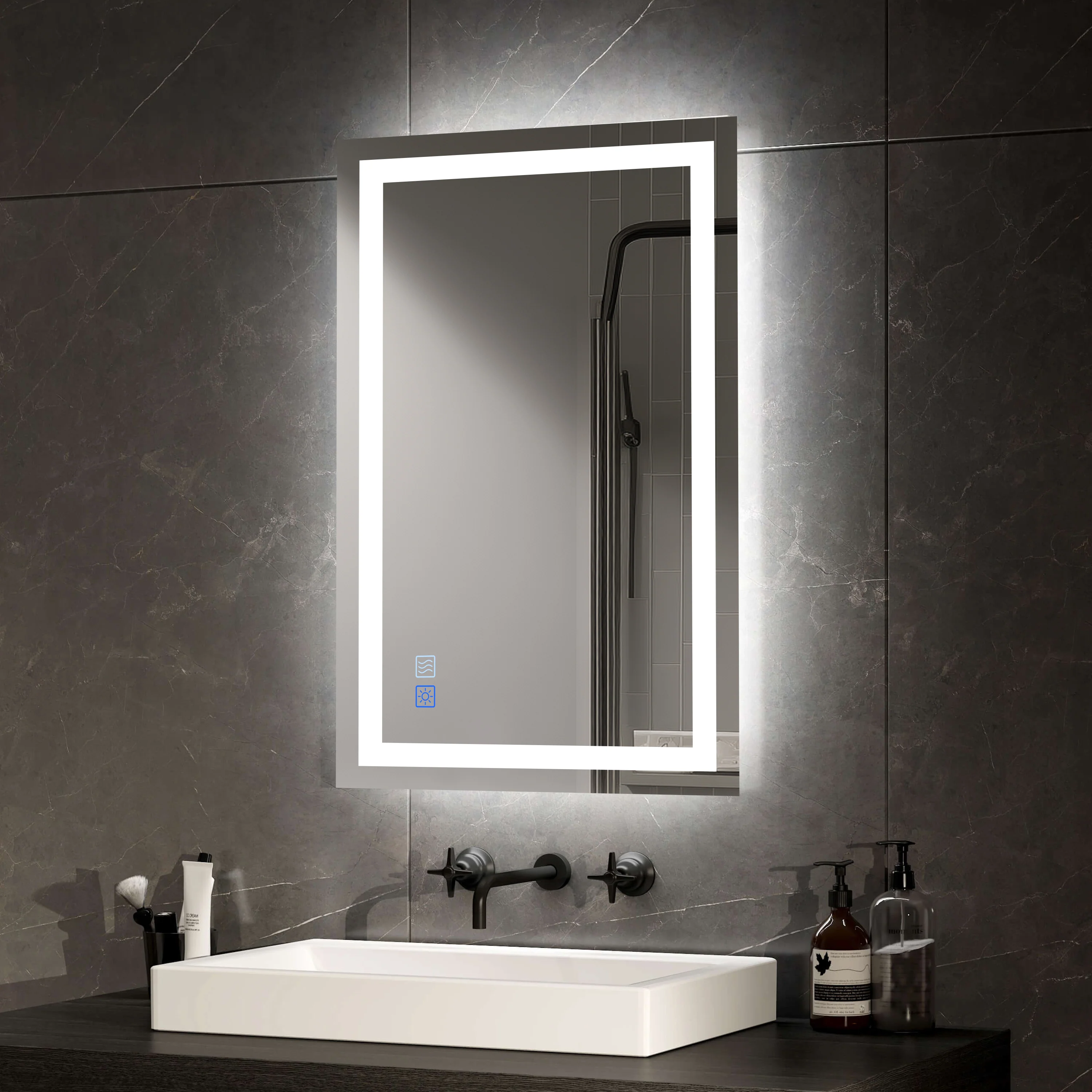 LED Bathroom Mirror, Anti-Fog, Dimmable, Backlit + Front Lit, Memory Function - Image 10