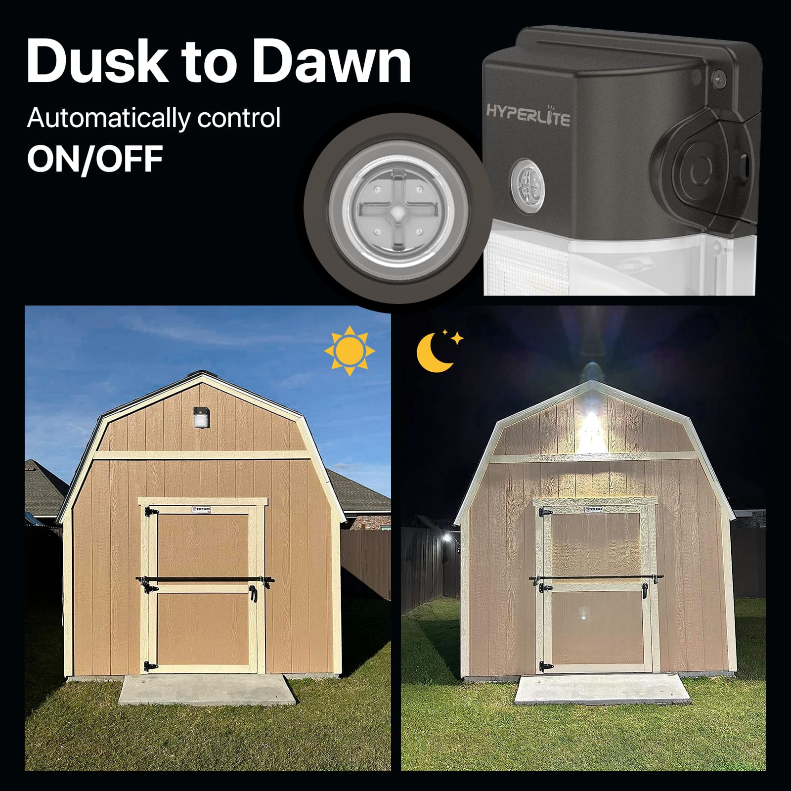 LED Mini Wall Pack Light with Photocell, Bronze, 3600 lumens, 5000K, AC 120V - Image 6