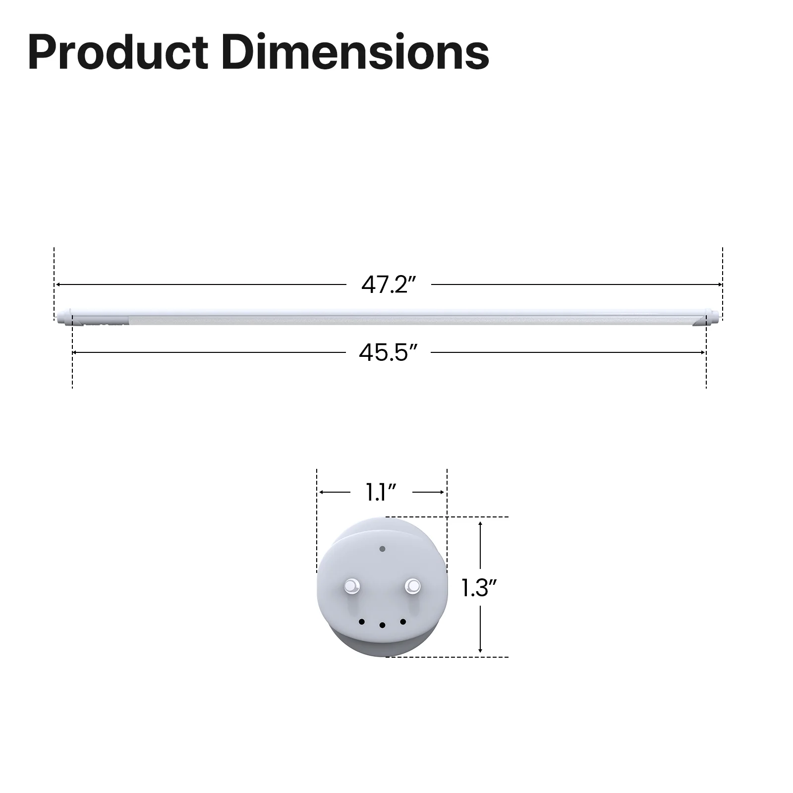 LED T8 Tube Lights - HPTB01 Series, 3050lumens, Adjustable Wattage & CCT, 120-277V - Image 9