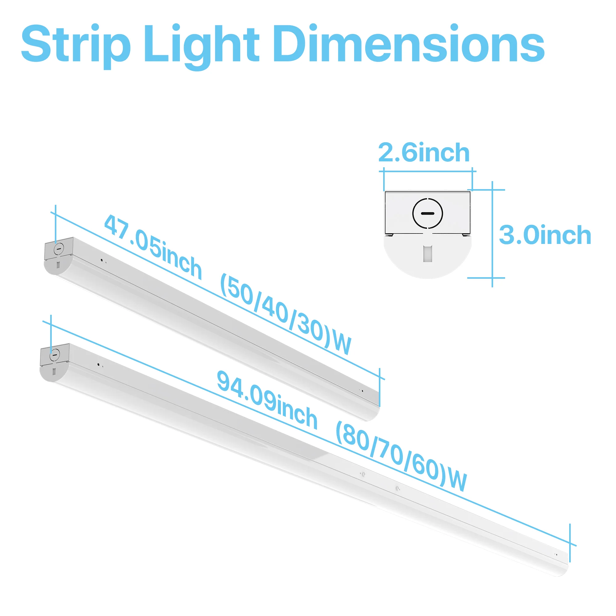 Linear Strip Light - LJ Series 4 Pack, 6500lumens, Selectable Wattage & CCT, AC 120-277V, 4ft - Image 4