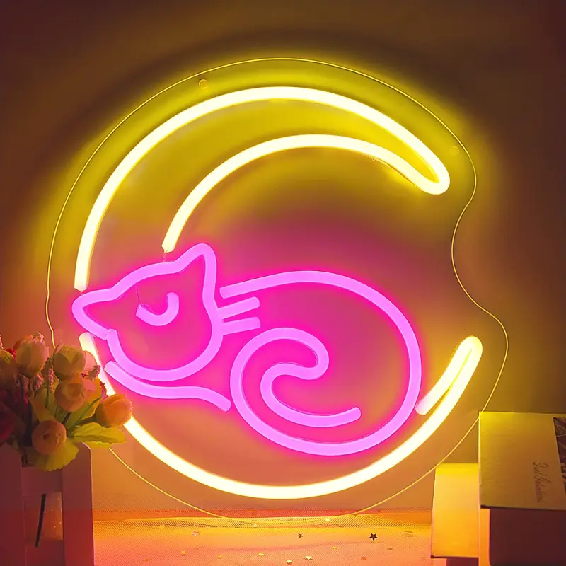 Moon Cat LED Neon Sign Light - Image 5