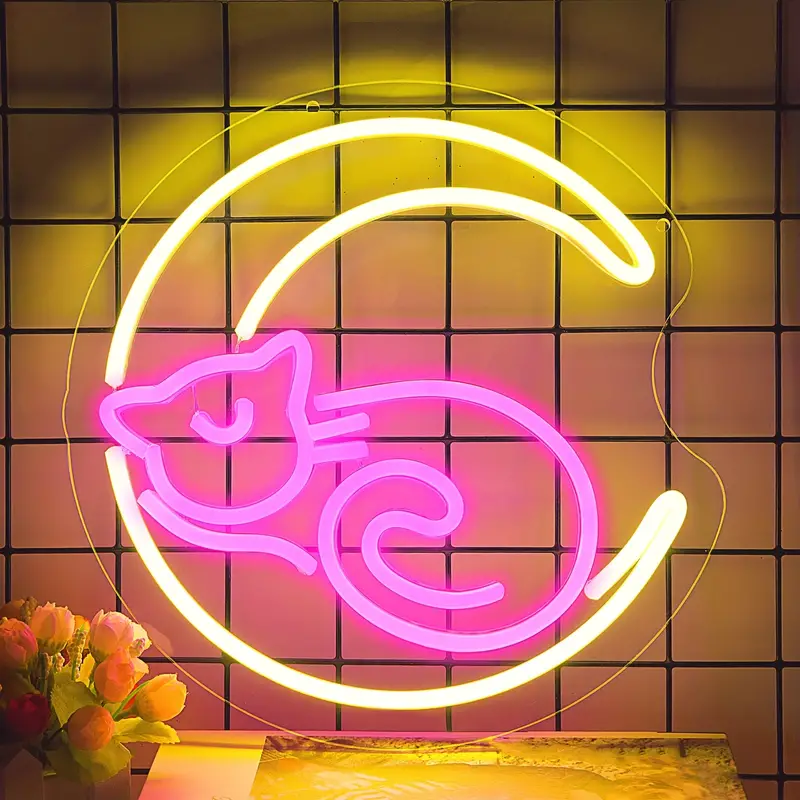 Moon Cat LED Neon Sign Light - Image 6