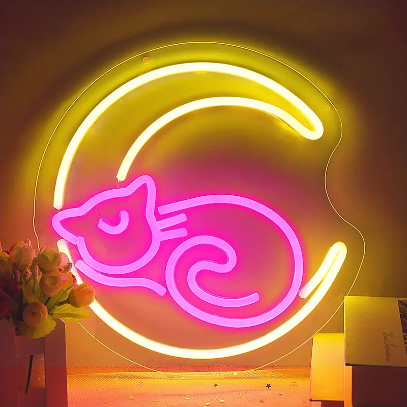Moon Cat LED Neon Sign Light - Image 7