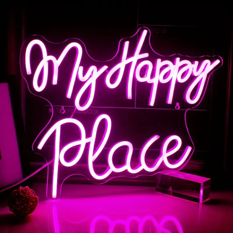 My Happy Place Neon Sign Light