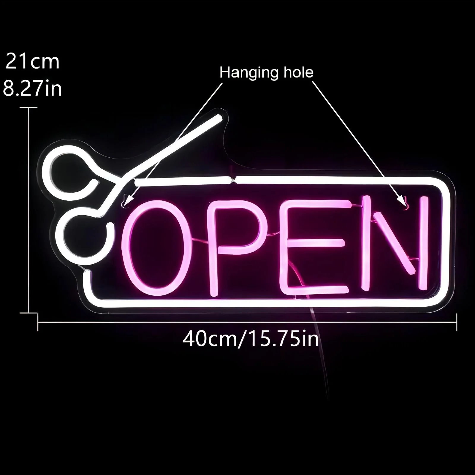 Open With Scissors Neon Sign Light - Image 5
