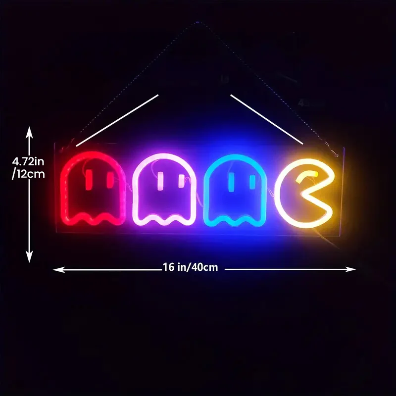 Pac-Man LED Neon Sign Light - Image 7