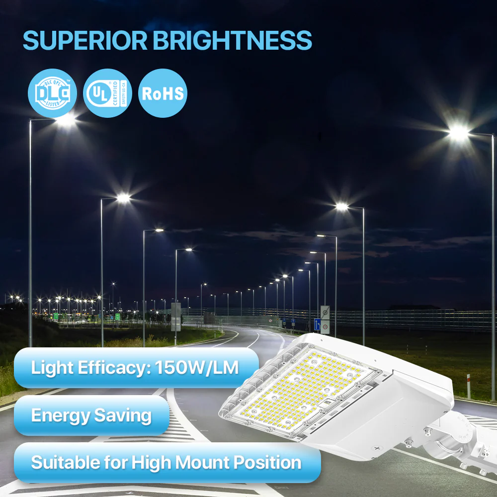 Parking Lot Light - White XALH Series with Shortcap, 22500lumens, Selectable CCT&Wattage AC 120V-277V - Image 3
