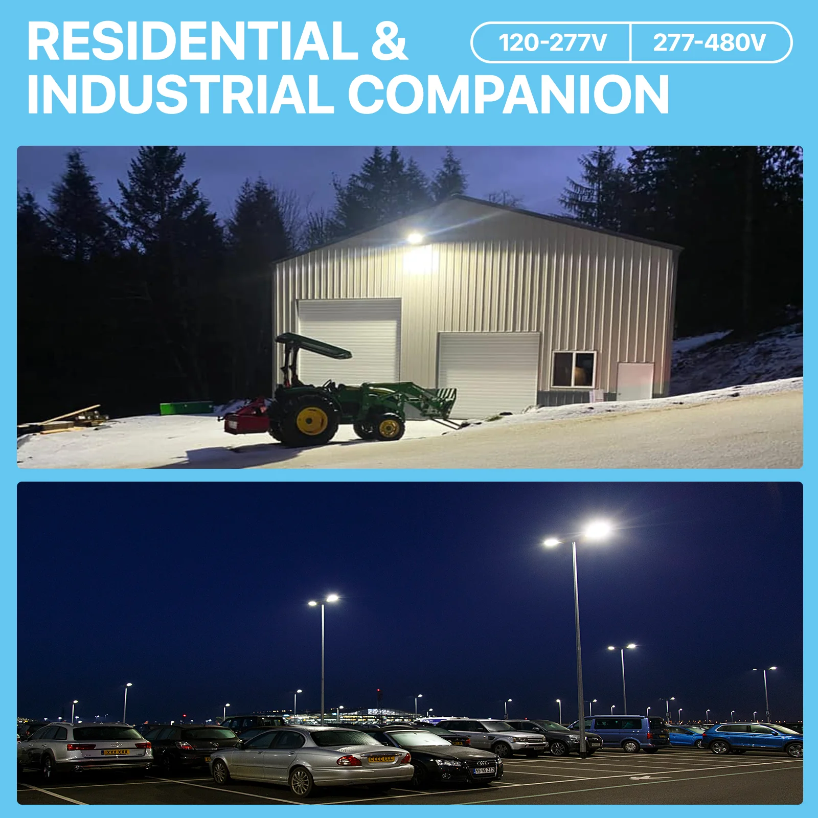 Parking Lot Light - Dark Bronze XALH Series With Shortcap,22900lumens, Selectable Wattage & CCT, AC 120V-277V - Image 6
