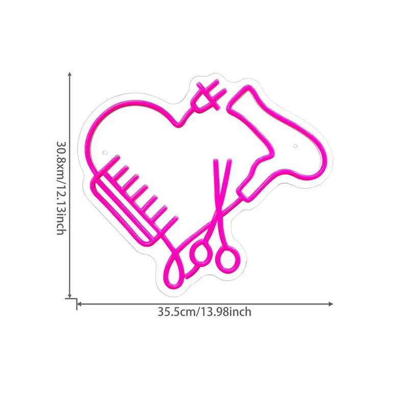 Pink Barber LED Neon Sign Light - Image 4