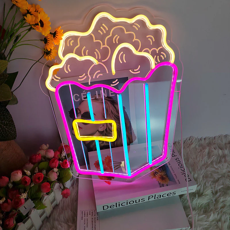 Popcorn LED Neon Sign Light - Image 3